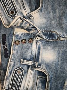 Blue Wash High Waisted Jeans