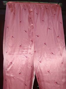Satin pink pyjama pants