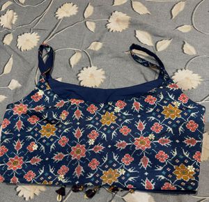 Elegant Blue Silk three piece