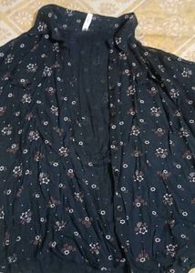 Stylish Women’s Floral Printed Shirt | Dark Blue C
