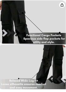 🆕🖤BRAND NEW Black Cargo Pants for Women