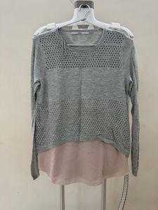ONLY Grey Layered Knit Top
