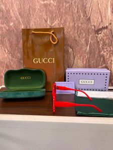 Gucci Red Sunglasses with Embellishments