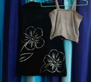 Floral Velvet Dress &amp; Top Set