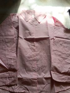 Pink Striped Collared Shirt