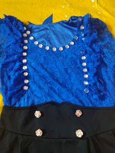 Cute Blue &amp; Black Dress