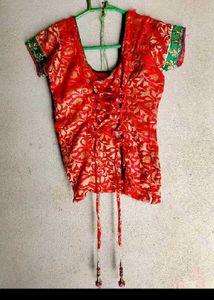 red colour lehenga