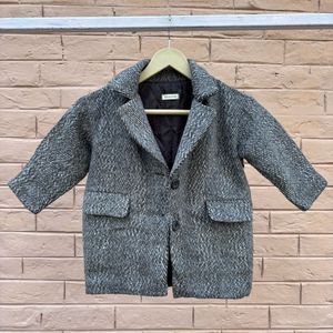 Stylish Kids Unisex Herringbone Coat