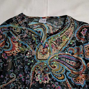Y2k Vintage Forest Fairy Desi Chatpata Kurta Top