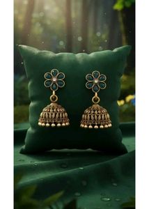 Traditional Temple Jhumka Earrings Set (Pack of 6)