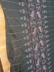 Black Graphic Print long kurti top