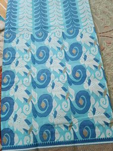 Blue Cotton Saree
