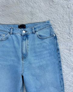 Light Wash Distressed Flare Jeans