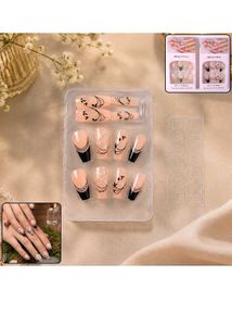 Stylish French Tip Nail Art (nail extensions)