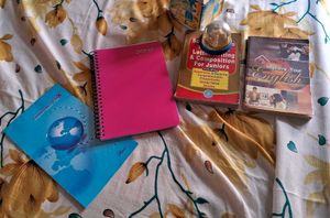 Notebooks, paperweight & English Study Books
