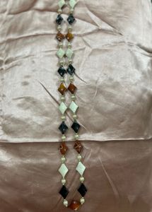 Unique Diamond Beaded Necklace