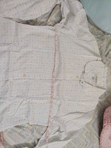 2 White Polka Dot Button-Up Shirt