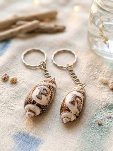 Custom letter Seashell Keychains 🐚🌊🌀
