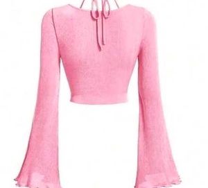 Chic Ruched Cut-Out Long Sleeve Top
