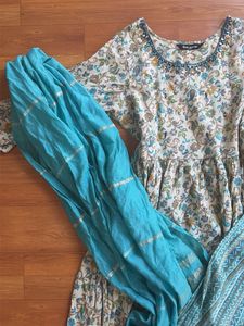 Designer Kurta Set with Dupatta &amp; Pants