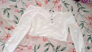 Chic White Off-Shoulder Crop Top