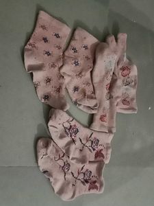 Cute Floral Socks - Pack of 3
