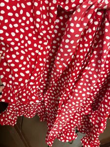 Red Polka Dot Ruffle Dress