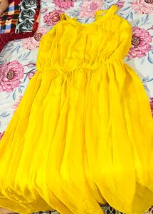 Vibrant Yellow Flowy Maxi Dress