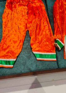 Vibrant Orange Salwar Suit for baby age upto 2 to