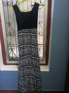 Maxi Gown, A- Line, Front Open