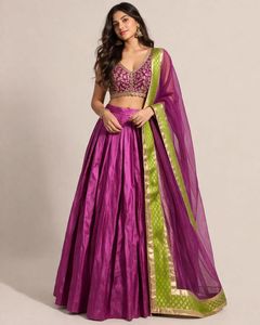 Elegant Purple Lehenga and Dupatta