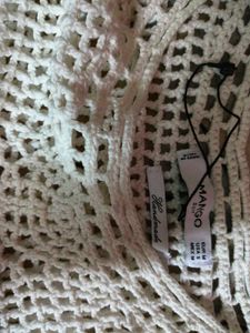 Authentic MANGO Handmade Crochet Knit Poncho Top