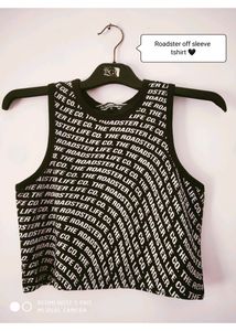 Black Crop Roadster Tshirt New Brand