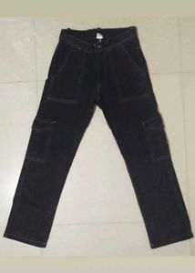 Men's Black Cargo Jeans