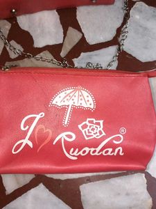 Unique Transparent Clutch with pink Pouch