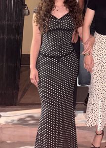 Black &amp; White Polka Dot Dress