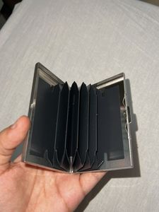 Y2K Sleek Metal Card Holder