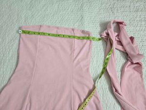 Light Pink Tube mini dress with scarf bust 36