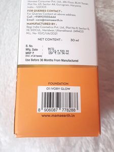 Mamaearth Glow Serum Foundation with Vitamin C &amp; T