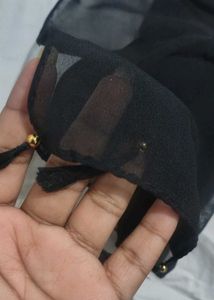 Elegant Black Chiffon Dupatta
