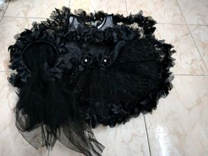 New Black Embellished kids frock