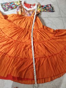 Vibrant Floral Print decent cotton blend gown