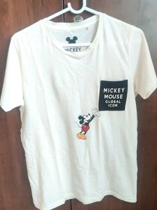 Half White Mickey Mouse Tee