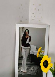 Maroon Bell Sleeve Tie-Front Top