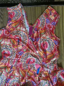 Beautiful Peacock Print jumpsuit