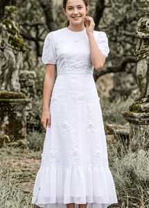 Elegant White Embroidered Dress