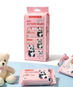 Mini Portable Wipes with Panda Design