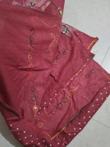 Maroon Embroidered Lehenga Choli Fabric