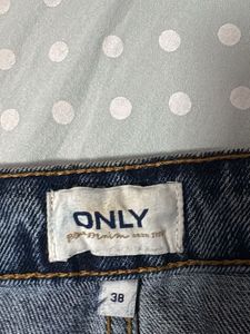 Denim Button-Front Mini Skirt