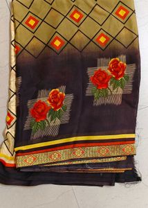 Beautiful Rose Print Saree